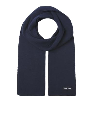 Jack & Jones Jacdna Knit Scarf Noos, Sciarpa Uomo, Blu (Navy Blazer), Taglia Unica