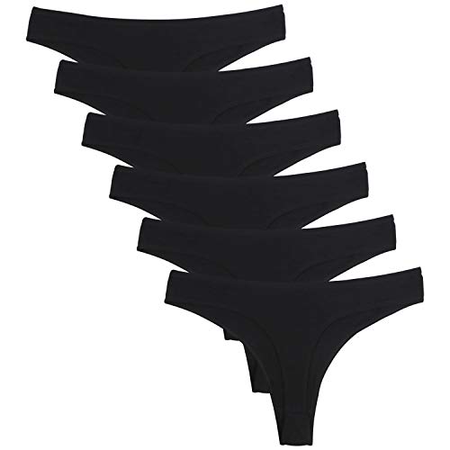 Dreshow Donna 6 Pezzi Cotton Stretch Thongs Mutandine Femminile Semplice E Confortevole Colori Varie Lary