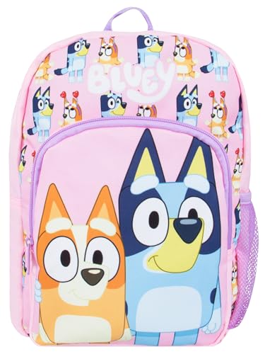 Bluey Zaino Zaino Asilo Bimba Bingo | Zainetto Asilo Bambina | Borsa Scuola Infanzia Bambine | One Size Rosa