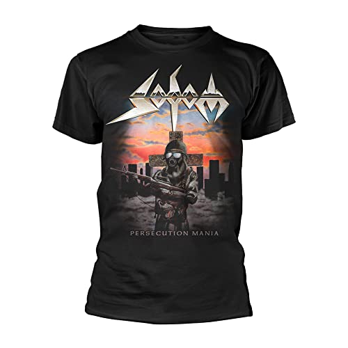 Sodom Persecution Mania Uomo T-Shirt Nero Xl 100% Cotone Regular