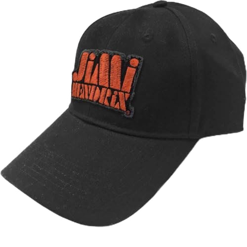 Rock Off Jimi Hendrix Orange Stencil Logo Ufficiale Cappellini Da Baseball