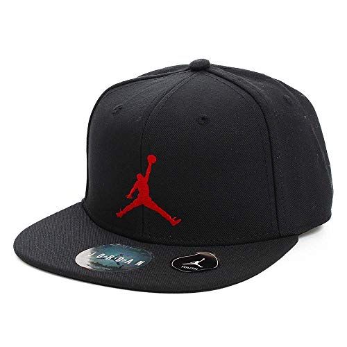 Nike Jordan Big Boys Youth Retro Snapback Hat (Black/Red, One Size 8/20)