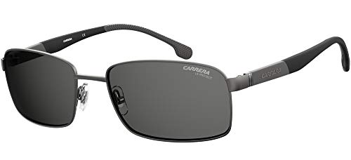 Carrera 8037/S Sunglasses, R80 Matte Dark Ruthenium, 58 Unisex