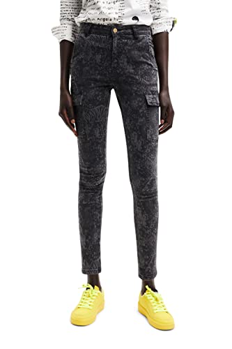 Desigual Denim_Fabiola, 2000 Black Jeans, 34 Da Donna