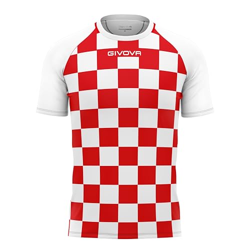 Givova Shirt Dama Bianco/Rosso Tg. L