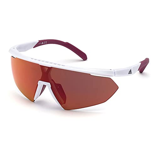 Adidas Sp0015 Occhiali, Bianco, Lenti Roviex Specchiato Uomo