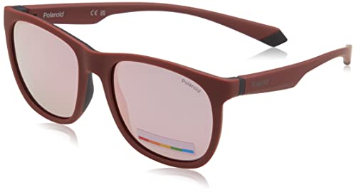 Polaroid Pld 2140/S Sunglasses, T9H Matte Burgundy Black, 55 Unisex