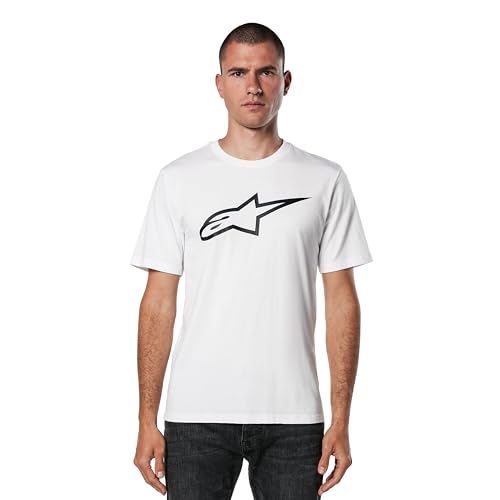 Alpinestars Original Logo Tee Maglietta A Maniche Corte Con Girocollo T-Shirt, Bianco, M Uomo