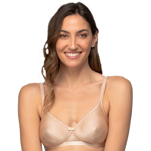 Playtex Micro Support Satin Wire-Free Bra X1 Reggiseno, Beige (Beige), 95C Donna