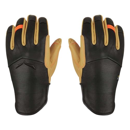 Salewa Ortles Am M Leather Gloves Guanti, Black Out/2500/4570, M Uomo