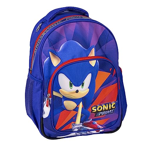 Sonic The Hedgehog Zaino Per Ragazzi, Borsa Da Scuola, Borsa Da Viaggio, Zaino Sonic Prime, Zaino Regalo Per Bambino