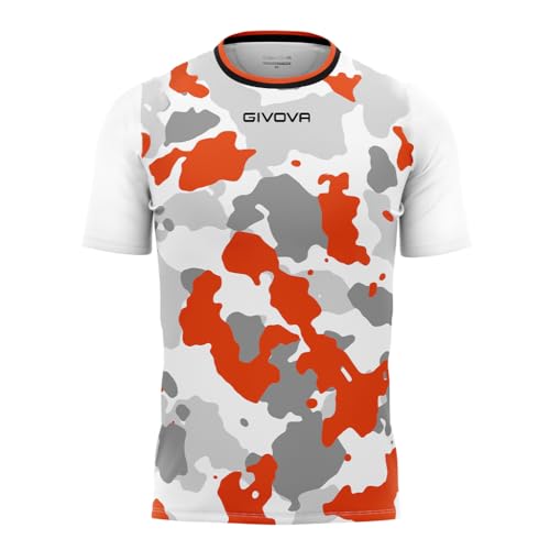 Givova Shirt Army Interlock Bianco/Arancio Tg. Xl