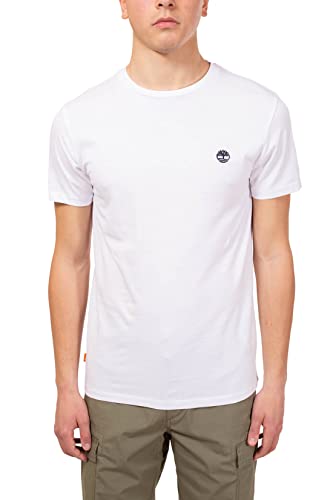 Timberland Ss Chest Tree Logo Jersey Slim Tee T-Shirt, Weiß, 3Xl Uomo
