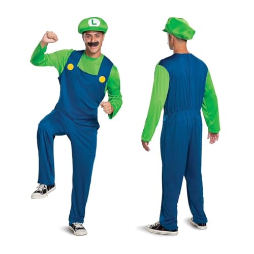 Disguise Luigi Classic Costume, Verde, X-Large Bambini E Ragazzi