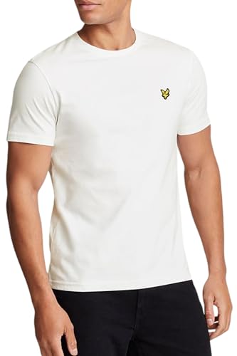 Lyle & Scott Crew Neck, T-Shirt Uomo, Bianco, Medium