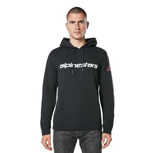 Alpinestars Original Logo Felpa Con Cappuccio, Nero/Rosso/Bianco, S Uomo