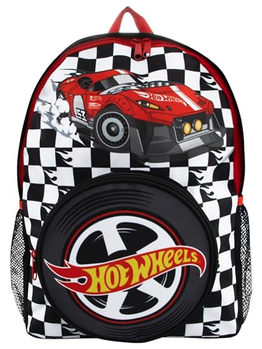 Hot Wheels Zaino Borsa Scuola Elementare Bambino | Zaino Per Bambini | Nero