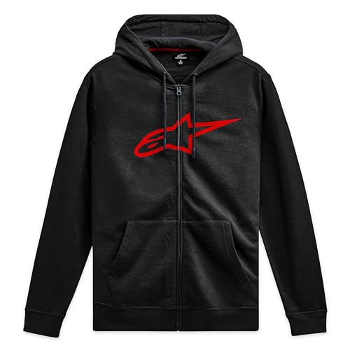 Alpinestars Original Logo Felpa Con Cappuccio, Black/Red, Xl Uomo