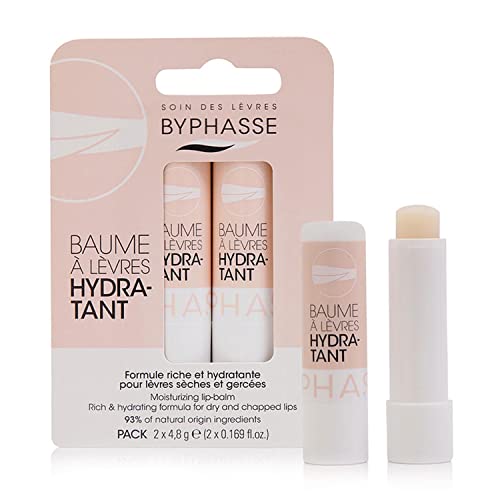 Byphasse Bálsamo Labial Hidratante 2 U Occhiali, Pink, Taglia Unica Donna