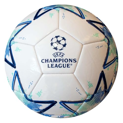 Uefa Champions League Pallone Da Calcio Star (5) (Bianco/Verde Menta/Blu), Bianco/Verde Menta/Blu, 5