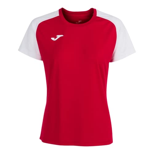 Joma Academy Iv, Camiseta Mujer, Rojo-Blanco, M