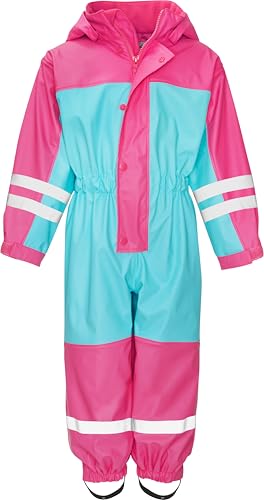 Playshoes Tuta Antipioggia Con Fodera In Pile, Abbigliamento Antipioggia Caldo E Impermeabile Per Fango Unisex - Bambini E Ragazzi, Tuta Turchese, 104
