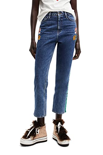 Desigual Alejan, 5161 Denim Medium Dark Jeans, Blue, 40 Da Donna