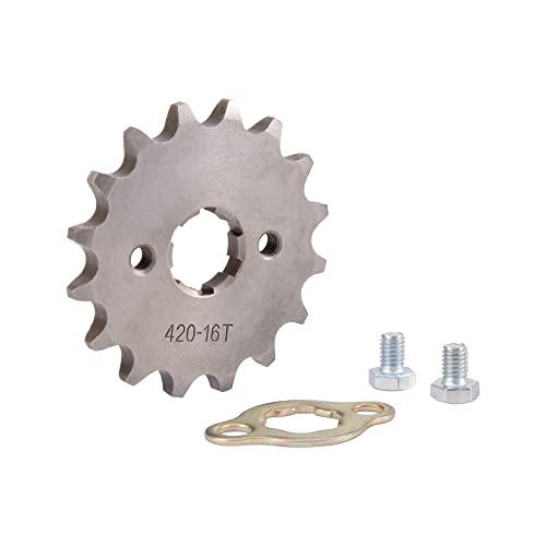 Woostar Pignone Anteriore Moto 420 Da 16 Denti 17Mm Per 50Cc 110Cc 125Cc Dirt Pit Bike Mini Bike Atv 4 Wheeler Ciclomotor
