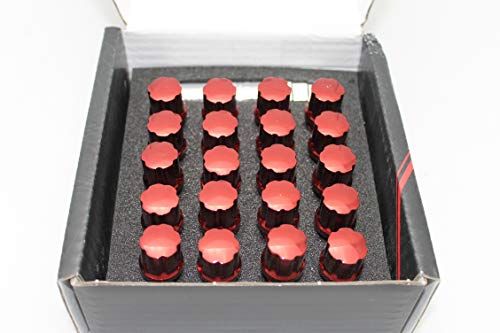Japan Racing - Set Di Bulloni Per Ruote, M14 X 1,25, 20 Pezzi, Colore Rosso