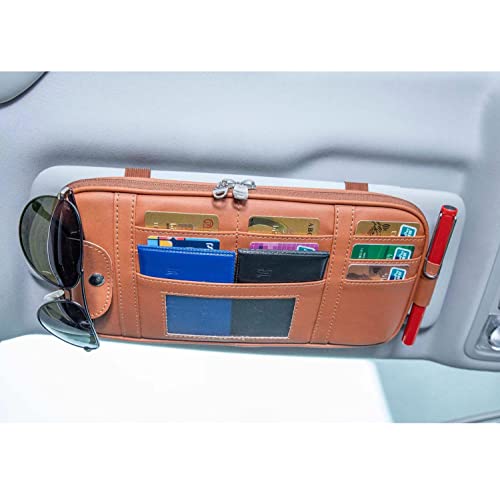 Organizer Per Visiera Parasole, Organizer Per Visiera, Organizer Per Visiera Auto, Parasole Per Auto, Organizer Per Visiera Parasole (Marrone)