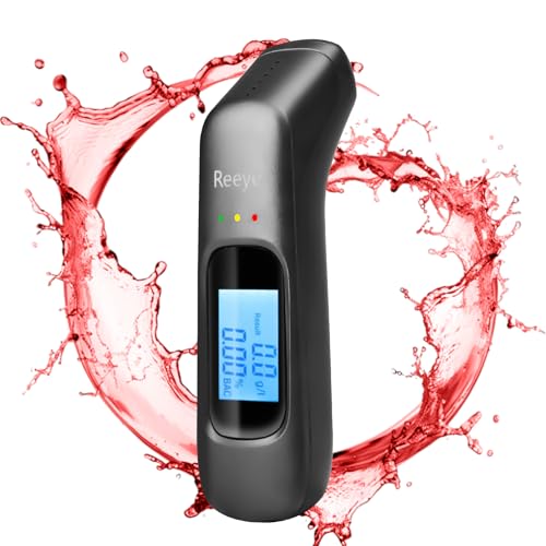 Reeye Etilometro Portatile Certificato, Etilometro Professionale Con Display Digitale Lcd E Chip Ad Alta Sensibilità, Precisione Di Grado, Alcool Test