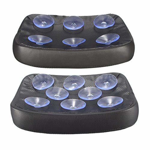 Alamor 6/8 Ventosa Nero Pillion Pad Rettangolare Sedile Per Harley Cruiser Custom - 8