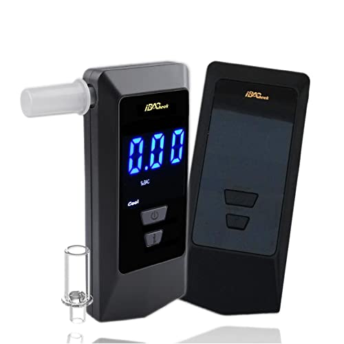 Ibacheck Etilometro Elettronico Con Batteria Ricaricabile. Etilometro, Alcootest Digitale Con Basso Consumo Energetico. Rilevamento Automatico Del Flu