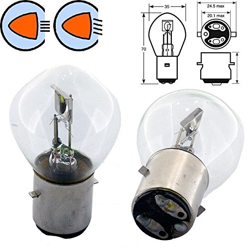 Cyclingcolors 12V 35/35W Ba20D Lampadina Moto Ciclomotore Scooter Faro Anteriore Luce Proiettore