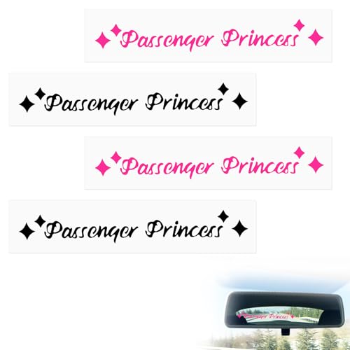 4 Pezzi Adesivo Passenger Princess, Adesivi Auto Passenger Princess, Passenger Princess Sticker, Accessori Per Auto Passenger Princess, Adesivi Per Au