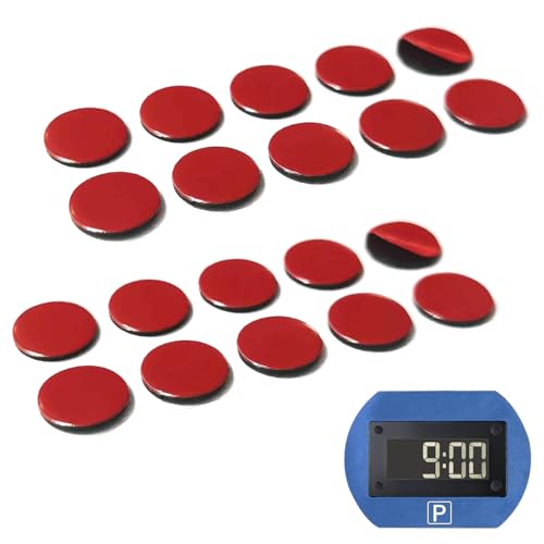Eniyou 20 Pcs Cuscinetti Adesivi Di Ricambio Compatibile Con Park Lite Parking Disc Pastiglie Adesive Di Ricambio Disco Di Parcheggio Adesivo Pastigli