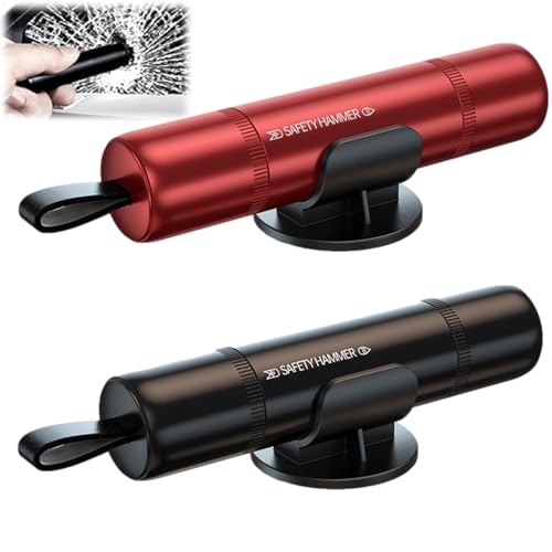 2 Pezzi Di Rompivetro,Martello Di Emergenza Per Auto,Sicurezza E Rompivetro,Rompivetro Portatile,Taglia Cinture Di Sicurezza Strumento,Martello Di Sic