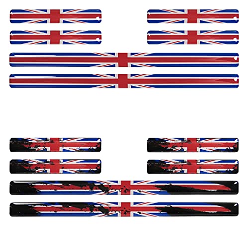 Bike-Label Bandiera 3D Union Jack 12 Pezzi Adesivi Auto Moto X300555Va