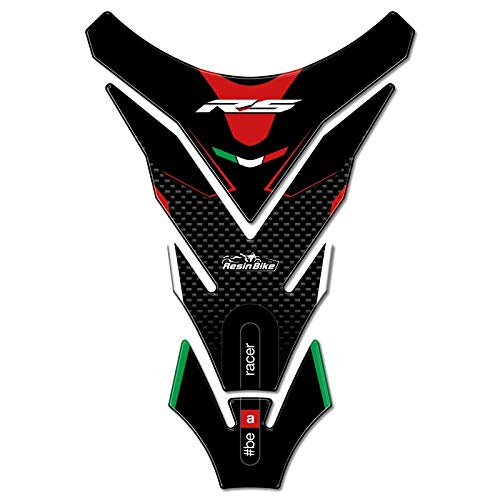 Resin Bike Adesivi Moto Compatibile Con Aprilia Rs. Protezione Paraserbatoio Moto Da Urti E Graffi. Adesivo 3D Resinato Versione Universale - Effetto