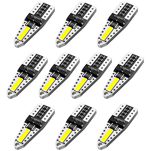 Aglint T10 Led Lampadine Canbus 194 168 555 501 2825 Per Auto Luce Interna Targa Lampade Luci Posizione Lampadine Tettuccio 10 Pezzi 6500K Bianco