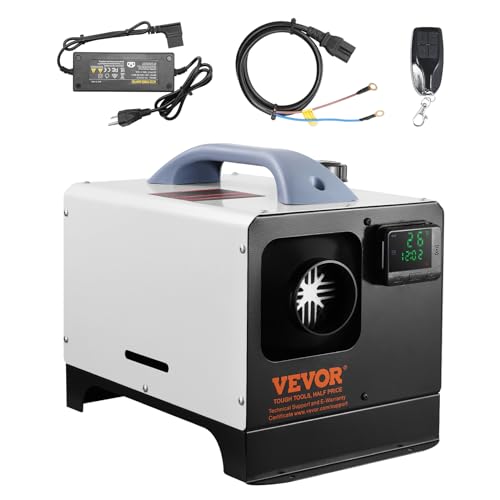 Vevor Riscaldatore Diesel Tutto In Uno 5-8 Kw, Riscaldatore Ad Aria Diesel Regolabile 8-36℃, Con Display Lcd Con Controllo Remoto, Basso Consumo Di Ca