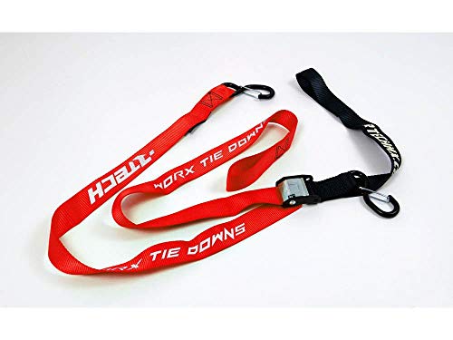 Racetech Coppia Cinghie Portamoto Colorate Rinforzate Rosso