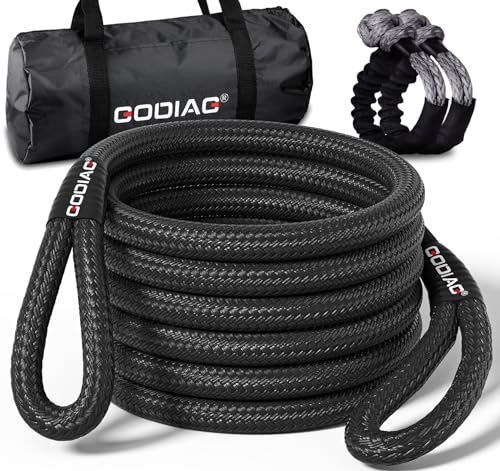 Godiag 1"×30Ft Cinghia Di Traino Fuoristrada Cinghia Traino Auto Con Grillo Morbido E Borsa Per La Conservazione Capacità Di Carico 36500 Libbre Per I