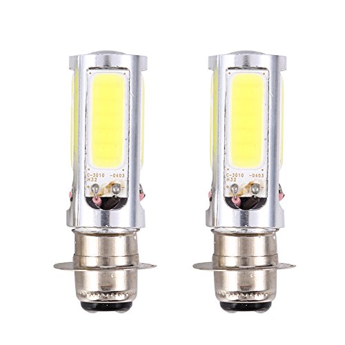 Ebtools Bombilla Led H6 - Bombilla H6 King Quad 700 Adatto Per Lampadine 12V, 2X 6000K H6M Cob Led Bianco Colore Motore Bike/Atv Lampadina Fendinebbia