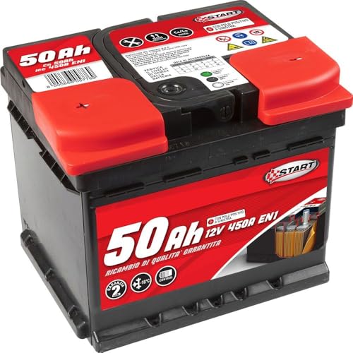 Batteria Auto 50Ah 12V 450A Polo Positivo Sinistro Cassetta L1B