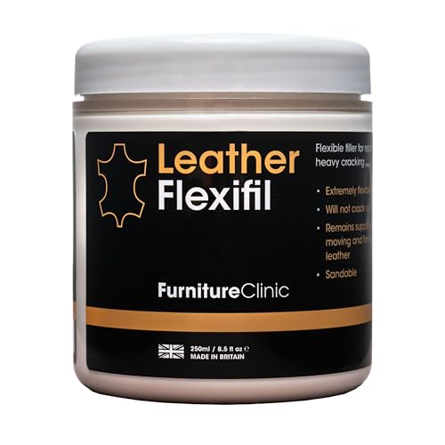 Furniture Clinic Leather Flexifil - Stucco Estremamente Flessibile Utilizzato Per Riparare Graffi Di Gatti, Fori E Crepe Pesanti Su Divani In Pelle, S