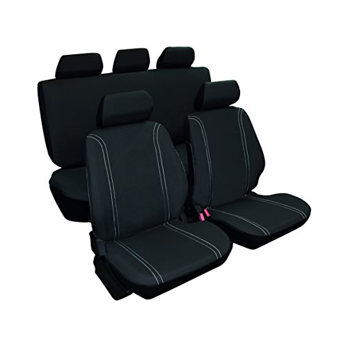 Vip Rd9 - Set Di Coprisedili Universali Per Auto, Modello Duero, Colore Nero, 9 Pezzi