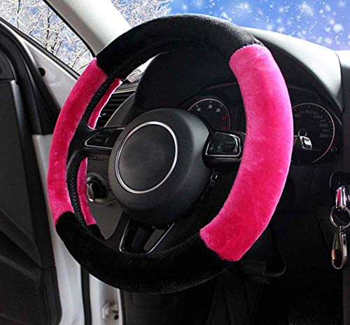 Mayco Bell - Coprivolante Invernale Per Auto In Peluche, Adatto Al 95% Delle Auto, 38 Cm, Colore Rosa