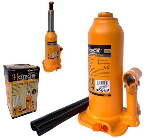Crick Sollevatore Martinetto Idraulico 10 Tonnellate Cric A Bottiglia Crick Per Auto Per Furgoni, Roulotte Sollevameto Max 10 Ton