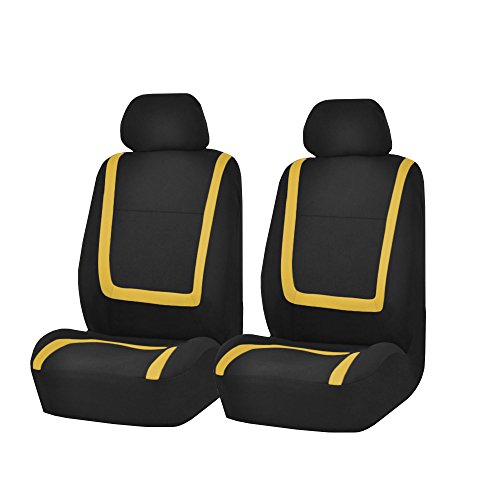 Fh Group Set Di Coprisedili Anteriori In Tessuto, Coprisedili Per Auto Con Schienale Basso, Con Poggiatesta Rimovibile, Universali, Lavabili Per Suv,